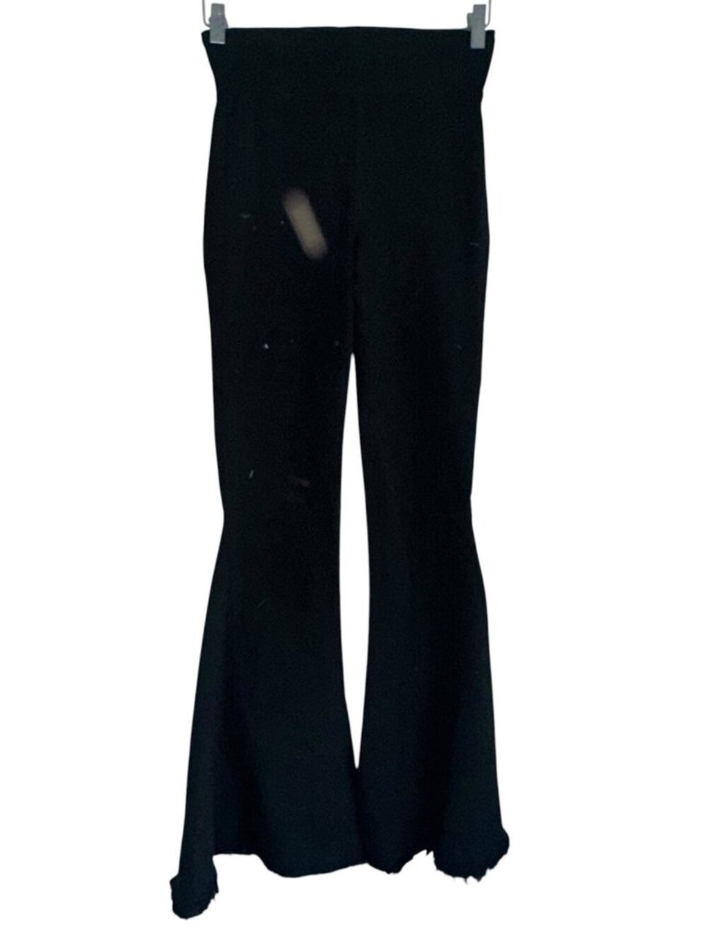 Show Me Your Mumu Womens Berkeley Bells Jeans Sz S Black Boho Hippie Raw Hem